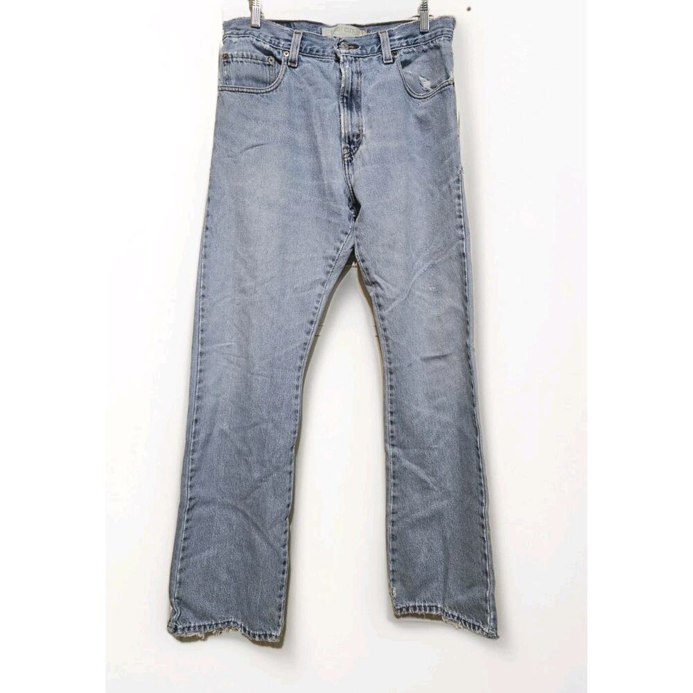 Vintage Levis 517 Bootcut Jeans Mens 34x34 Blue Denim red Tab 90s faded worn